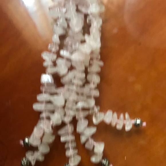 Genuine Rose Quartz Necklace and Bracelet set - Picture 8 of 9